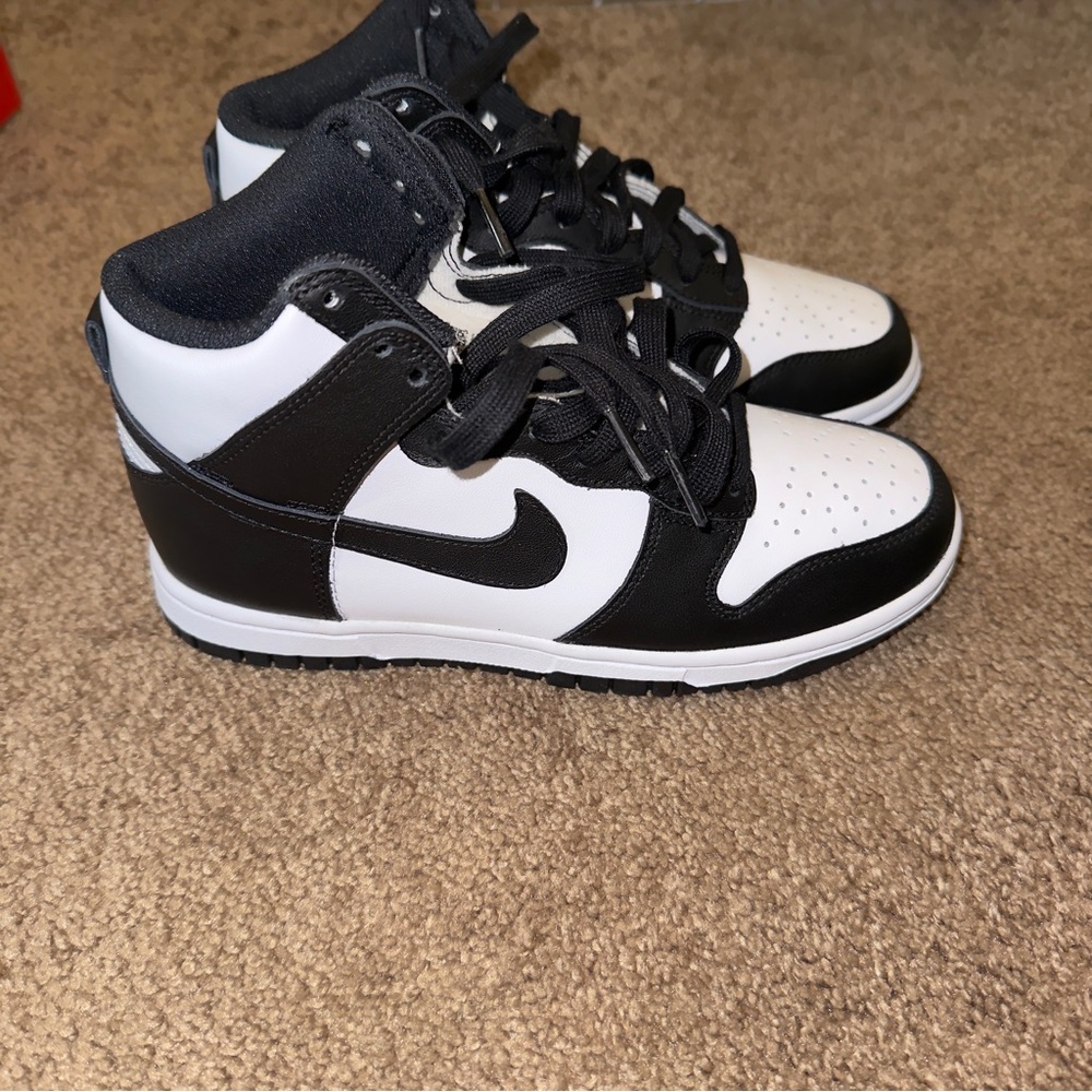 Nike womens Black and White High-Top Sneakers